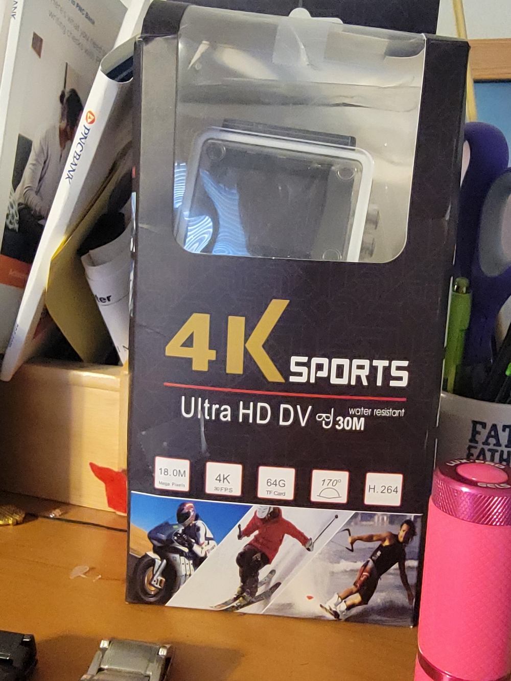 4K Sports Ultra HD DV Action Camera - Black/Gray